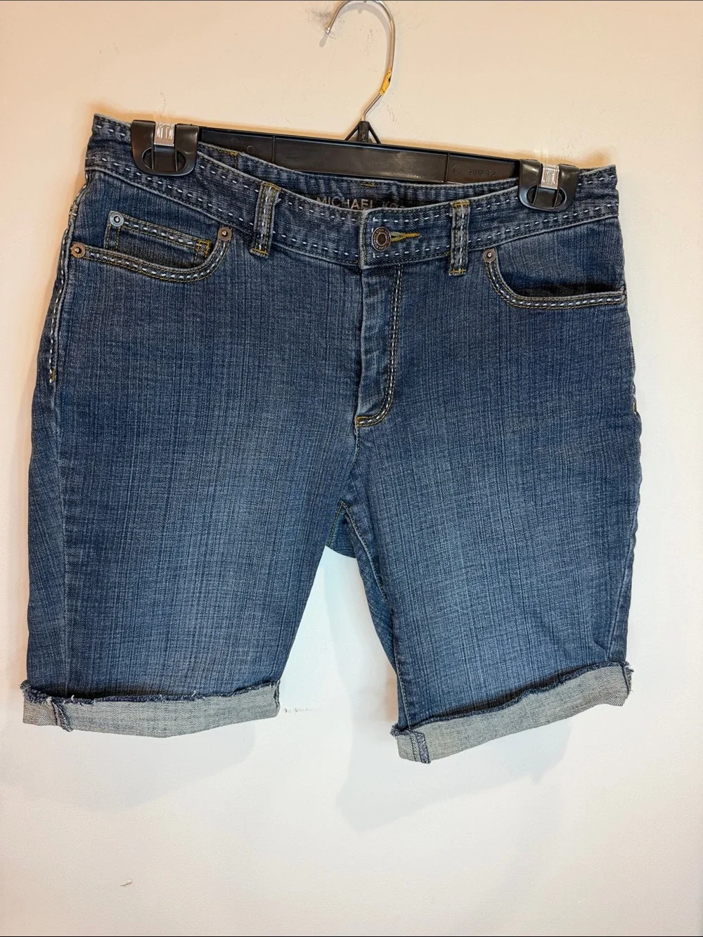 Michael Kors Dark Wash Denim Bermuda Shorts, 6P